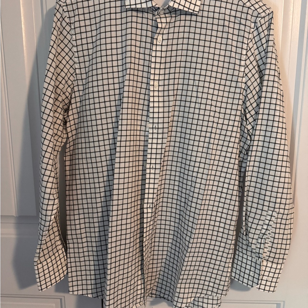 Marc New York Men's Black & Cream Grid Pattern Shirt